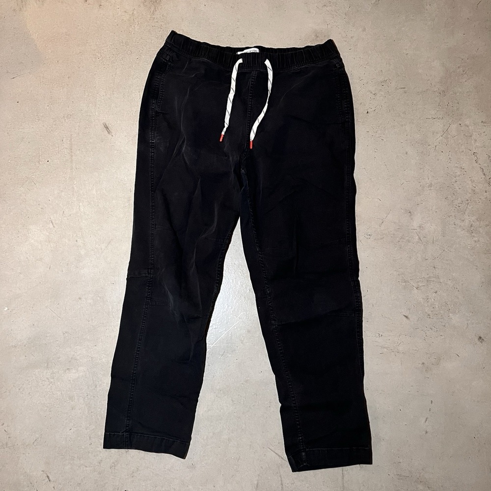 Topo Designs Dirt Pants Classic Womens L Black Organic Cotton Stretch Hiking
